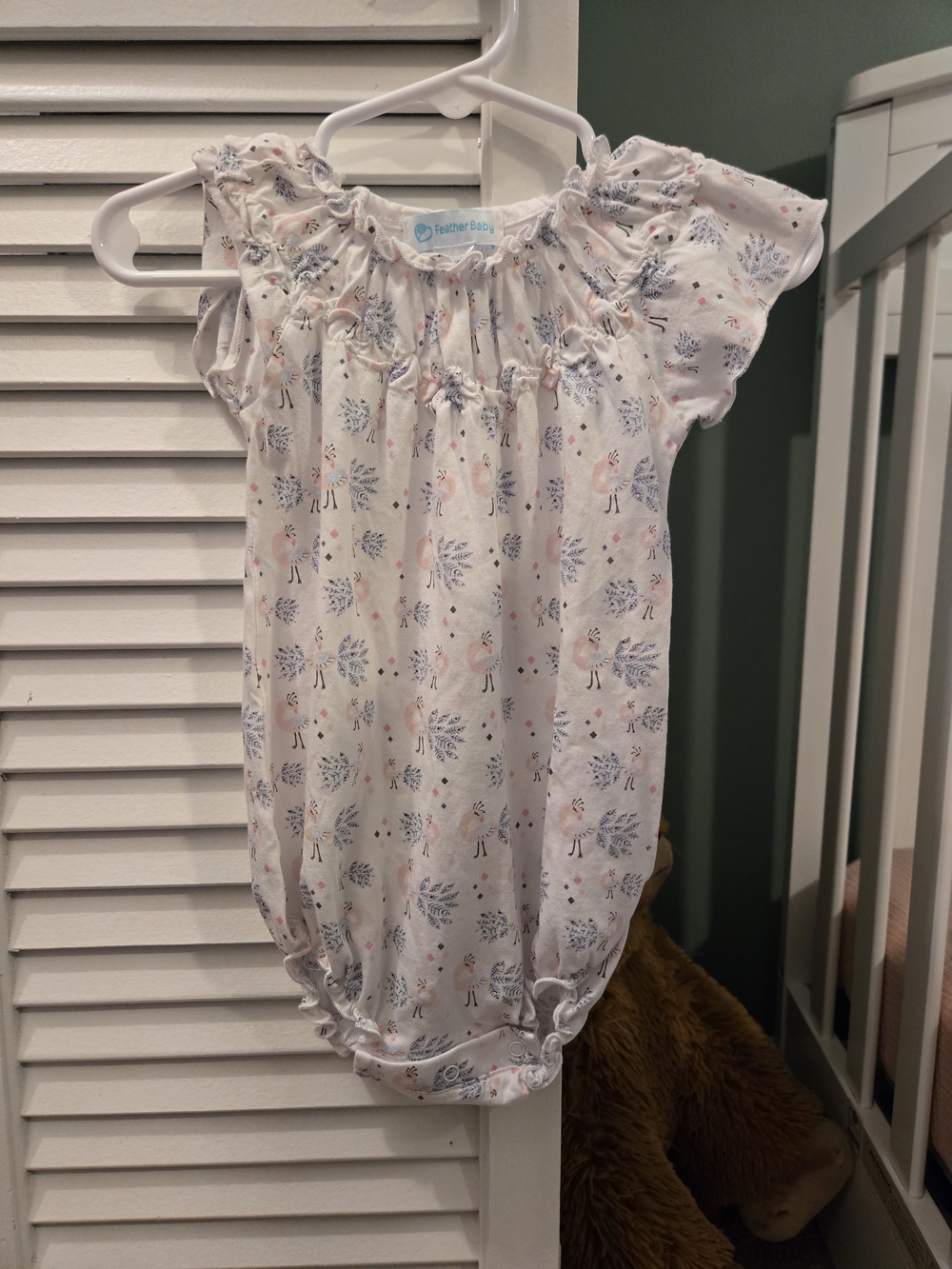 Feather Baby Pink & Blue Floral Kids One-Piece